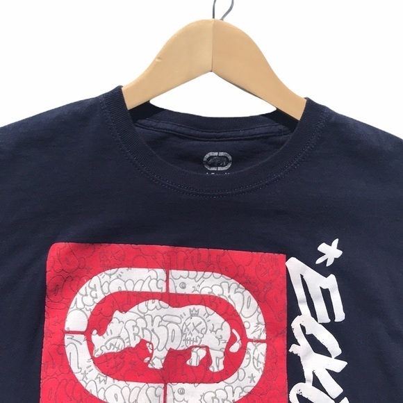 Vintage Ecko Unlimitied Navy Blue Graphic Short Sleeve Tee Shirt - Picture 2 of 7